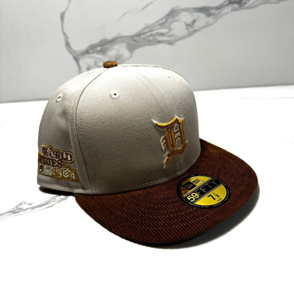 New Era Detroit Tigers Corduroy 59FIFTY Fitted Hat 1984 World Series Patch 7 1/8